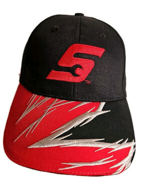 Snap-On Never Compromise Adjustable Baseball Cotton Black/Red Hat by K Products